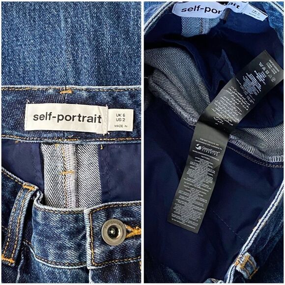 Self-Portrait  Two-Piece Denim Jumpsuit size 2 - Picture 16 of 16